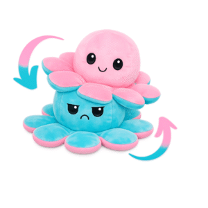 Dual Face Reversible Octopus Soft Toy – Mood Changing Plush for Kids