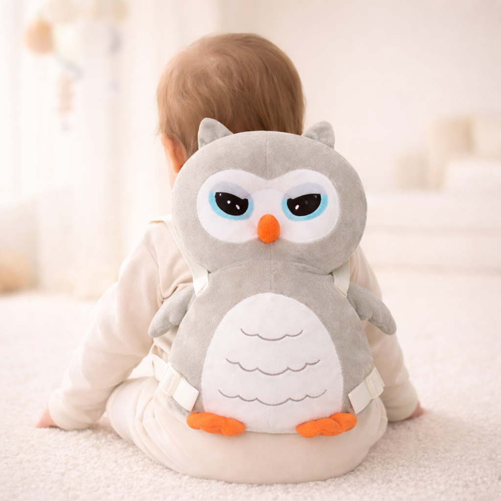 Owl Baby Head Protector Pillow – Soft Plush Anti-Fall Safety Cushion for Infants & Toddlers - Image 3