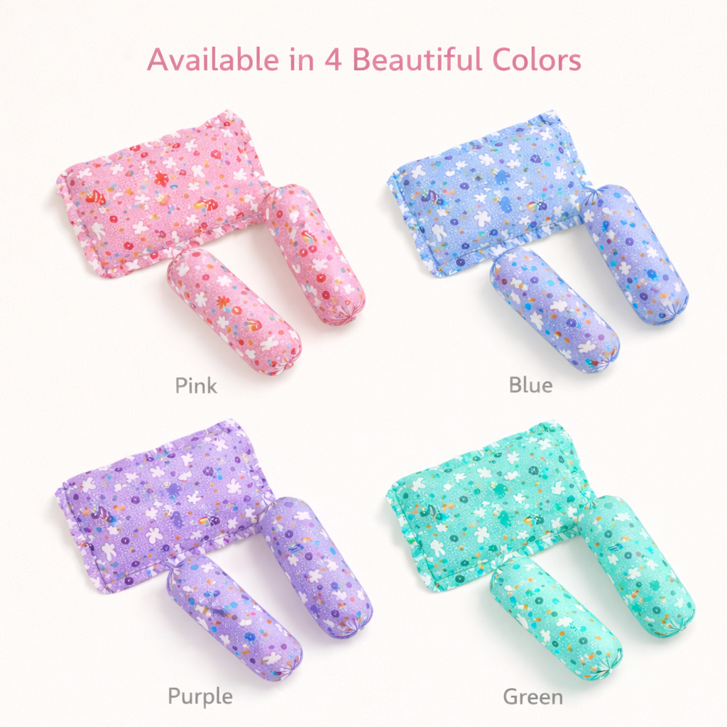 Baby Bedding Set with Bolster Pillows – Soft Cotton Bunny Print Sleeping Set - Image 2